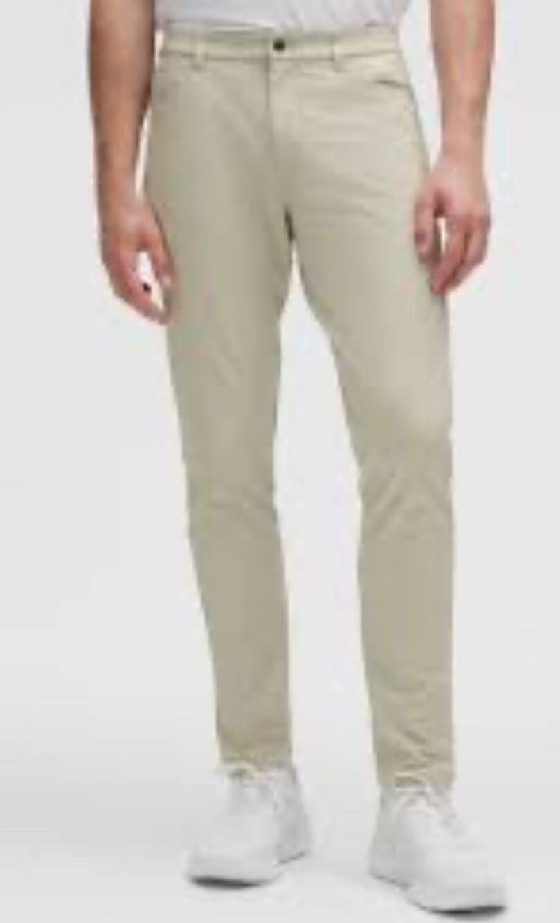 Lululemon Size 32 ABC Slim Fit Golf Pants Trouser 27”L CMPK Khaki golf A009591